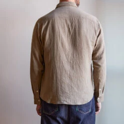 Merci - Chemise Gaspard En Gaze De Coton - Kaki -Mode Vêtements Magasin chemise gaze beige 2