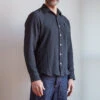 Merci - Chemise Gaspard En Gaze De Coton - Gris Foncé -Mode Vêtements Magasin chemise gaze noir 1