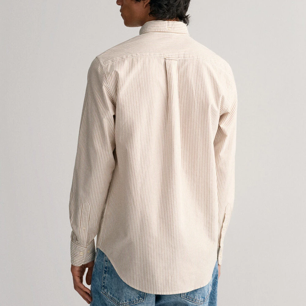 GANT - Chemise à Rayures Banker - Marron 6 GANT - Chemise à Rayures Banker - Marron – Image 4