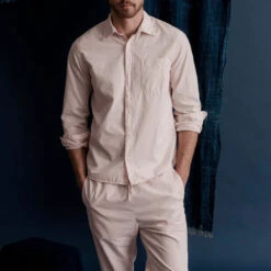 Save Khaki United - Chemise En Poplin - Rose -Mode Vêtements Magasin chemise1 1e05c048 eac3 4d76 bafb 7c490150703c