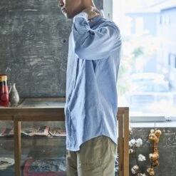 OrSlow - Chemise Oxford - Bleu -Mode Vêtements Magasin chemise1 e8f83ad8 d59f 42af 9d96 7f4c3ff40f51