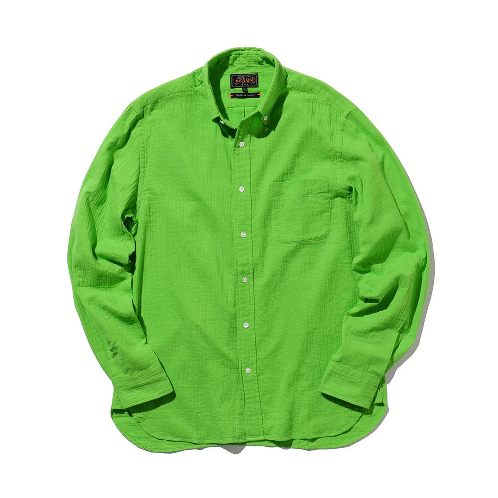 Beams Plus - Chemise Double Gaze - Vert 3 Beams Plus - Chemise Double Gaze - Vert