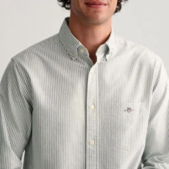 GANT - Chemise à Rayures Banker - Vert -Mode Vêtements Magasin chemise2 6a6b8956 d5aa 47aa 9e3e 10410b1b5e2b