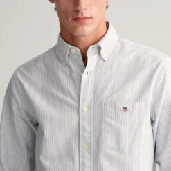 GANT - Chemise à Rayures Banker - Bleu -Mode Vêtements Magasin chemise8 ea03186b 55c5 4a5c a7b4 e37fff170dec