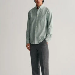 GANT - Chemise Oxford - Vert 13 GANT - Chemise Oxford - Vert -Mode Vêtements Magasin chemuse5