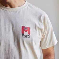Merci - T-shirt Monsieur Merci - Écru -Mode Vêtements Magasin detail