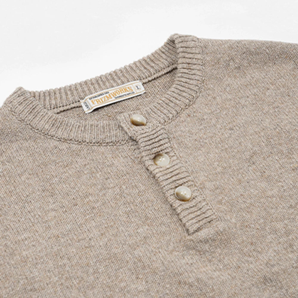 Frizmworks - Pull Henley - Beige 4 Frizmworks - Pull Henley - Beige – Image 2