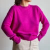 Merci - Pull Oversize En Cachemire - Fushia 1 Merci - Pull Oversize En Cachemire - Fushia -Mode Vêtements Magasin fushia face