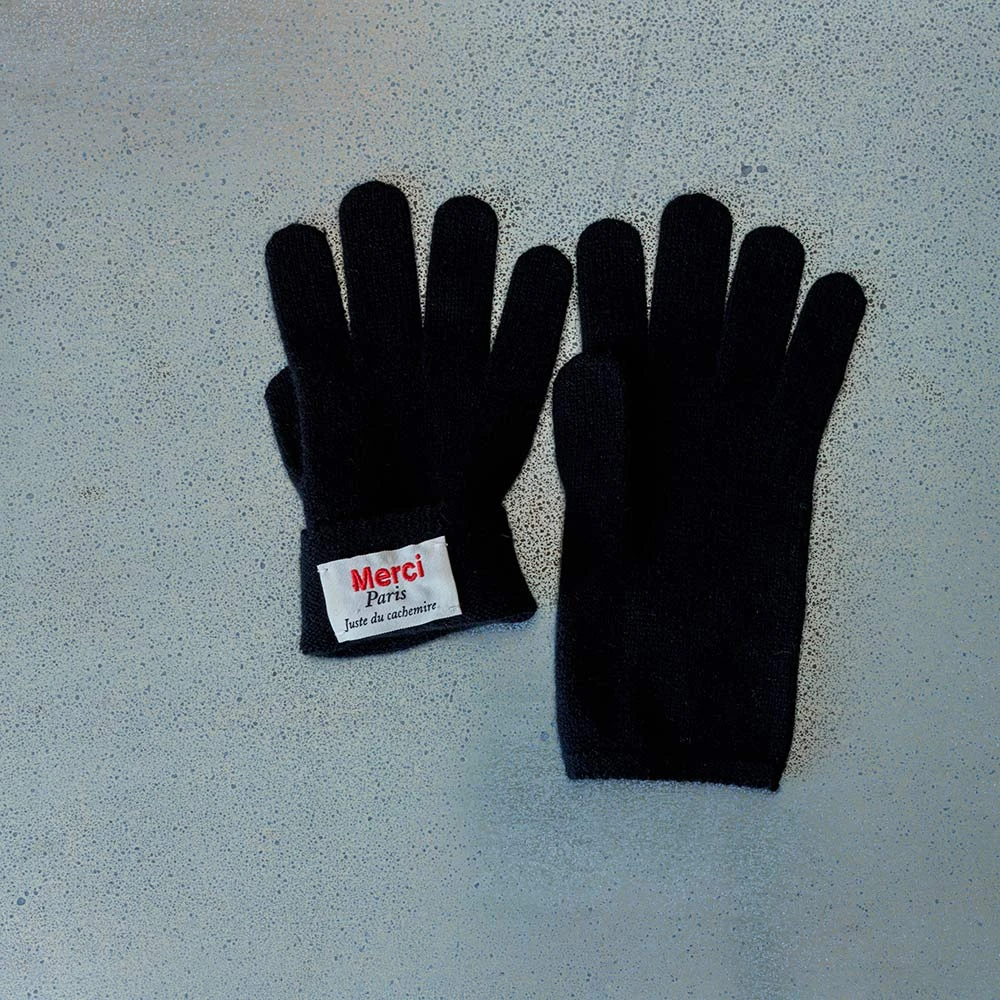 Merci - Gants En Cachemire - Noir 4 Merci - Gants En Cachemire - Noir – Image 2
