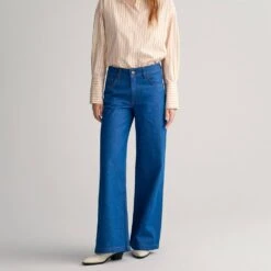 GANT - Jeans Wide Leg - Bleu -Mode Vêtements Magasin jeans4 3175c38c 9c24 4109 9c9e 9eb583a703cd