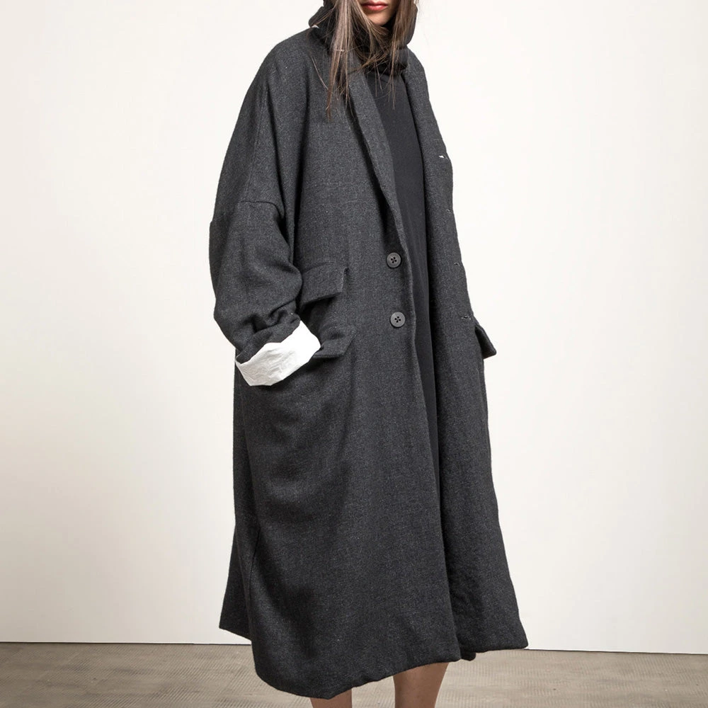 Album Di Famiglia - Manteau En Laine - Gris 3 Album Di Famiglia - Manteau En Laine - Gris