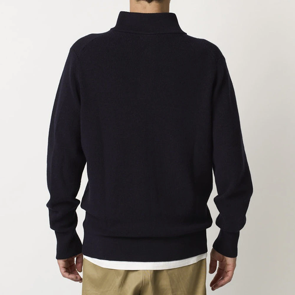 Merz B. Schwanen - Pullover Zip Merino - Marine 9 Merz B. Schwanen - Pullover Zip Merino - Marine – Image 7