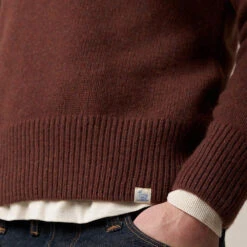 Merz B. Schwanen - Pullover Merino - Marron -Mode Vêtements Magasin m8 24643efd a571 4504 9b3e 5625ba69c38f