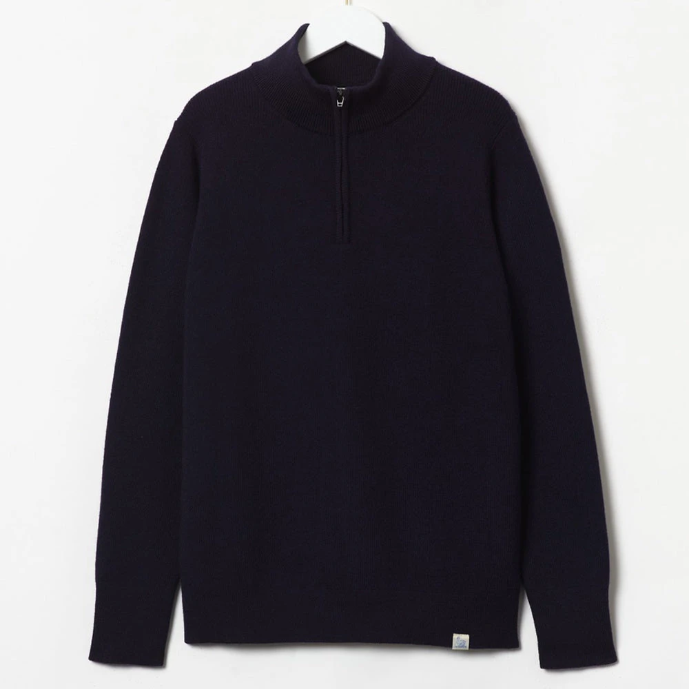 Merz B. Schwanen - Pullover Zip Merino - Marine 3 Merz B. Schwanen - Pullover Zip Merino - Marine