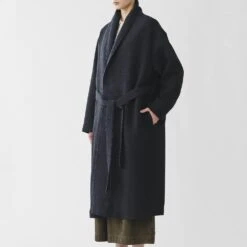 Pas De Calais - Manteau à Rayures - Marine -Mode Vêtements Magasin manteaiu 1