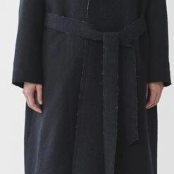 Pas De Calais - Manteau à Rayures - Marine -Mode Vêtements Magasin manteau8