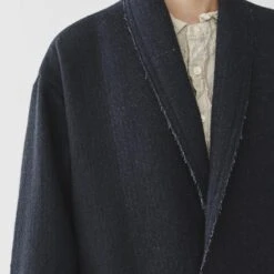 Pas De Calais - Manteau à Rayures - Marine -Mode Vêtements Magasin manteau9