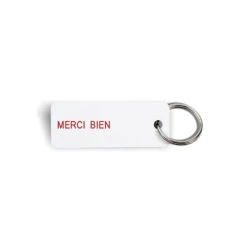 Merci X Various Keytags - Porte-clé "Merci Bien" - Blanc