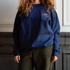 Merci - Sweat Unisexe Non Merci "Rive Droite" - Bleu Marine