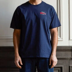 Merci - T-Shirt Unisexe Non Merci "Rive Droite" - Bleu Marine -Mode Vêtements Magasin merci packshot mode 18012023 1095619