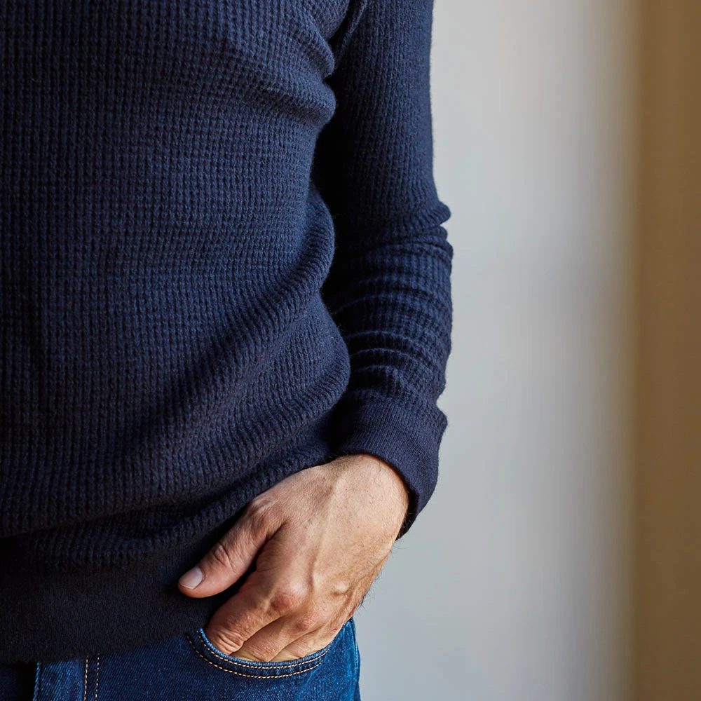 Merci - Pull En Laine - Bleu Marine 4 Merci - Pull En Laine - Bleu Marine – Image 2