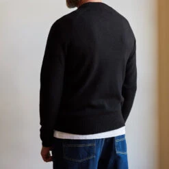 Merci - Pull Sweat Man En Cachemire - Noir -Mode Vêtements Magasin noir dos 7daffeaa adbe 45b3 ba51 d52f6b58704b