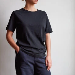 Merci - T-shirt Uni En Coton - Noir