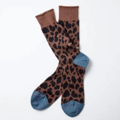 Rototo - Chaussettes Léopard - Marron
