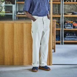 OrSlow - Pantalon 60's Painter - Ecru 11 OrSlow - Pantalon 60's Painter - Ecru -Mode Vêtements Magasin pa nts6