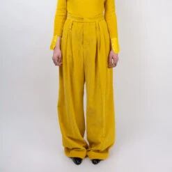 La Fetiche - Pantalon Angie Velvet - Jaune