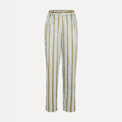 Forte_Forte - Pantalon Rayé - Bleu Ciel