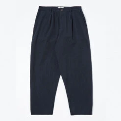 Universal Works - Pantalon Plissé Seersucker - Marine