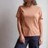 Merci - T-shirt Uni En Coton - Bois De Rose -Mode Vêtements Magasin peach 2