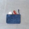 Merci - Pochette En Daim - Oceania -Mode Vêtements Magasin pochette daim bleu petit