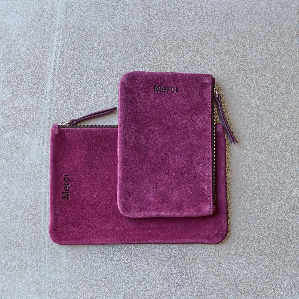 Merci - Pochette En Daim - Cardinal 5 Merci - Pochette En Daim - Cardinal – Image 3