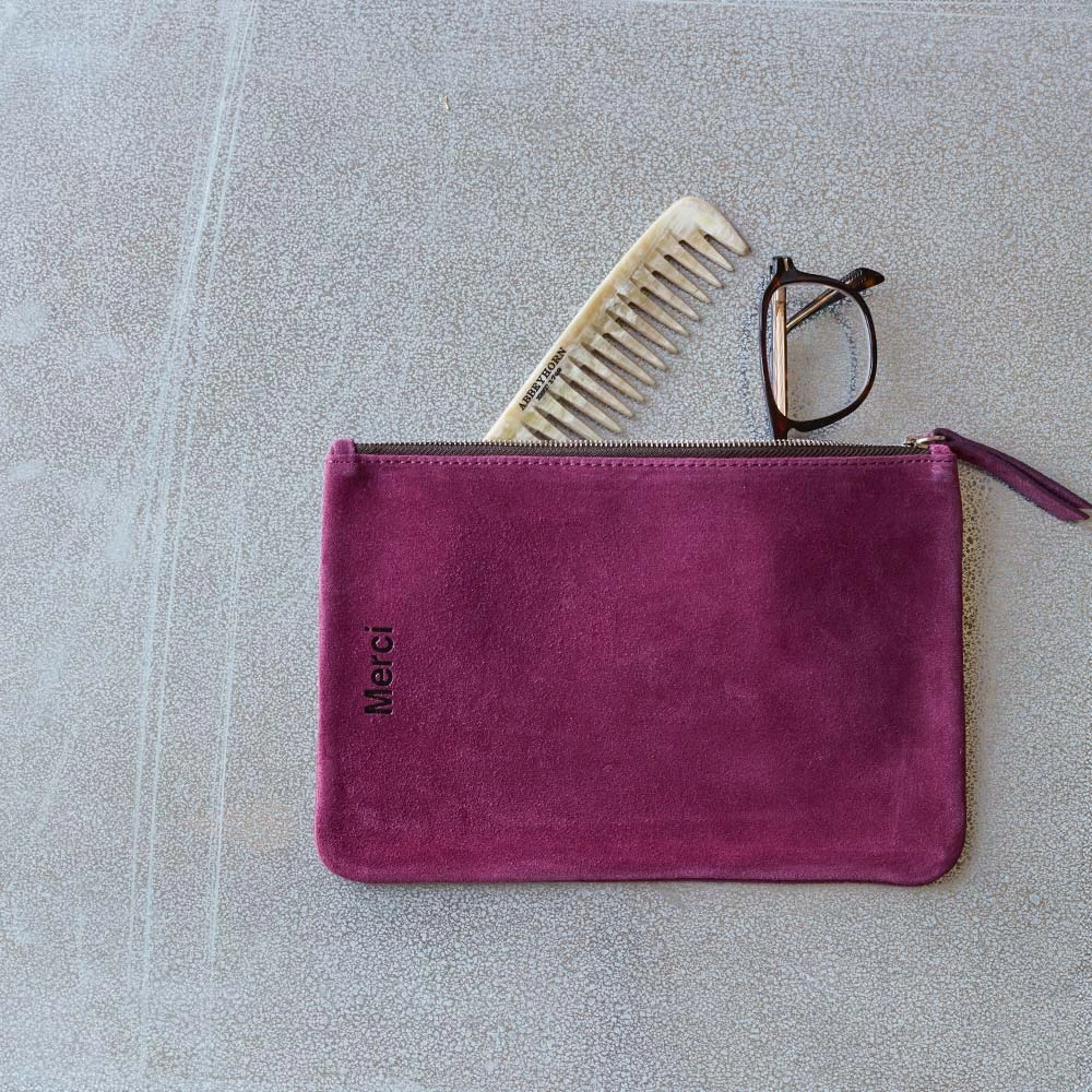 Merci - Pochette En Daim - Cardinal 4 Merci - Pochette En Daim - Cardinal – Image 2