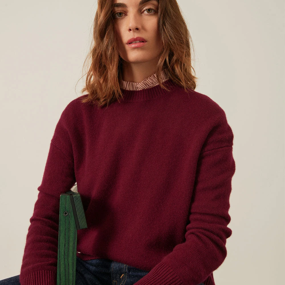 Merci - Pull Oversize En Cachemire - Bordeaux 4 Merci - Pull Oversize En Cachemire - Bordeaux – Image 2