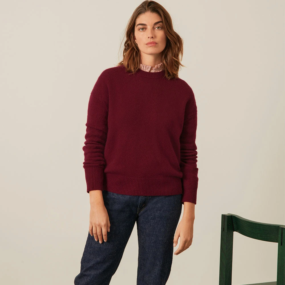 Merci - Pull Oversize En Cachemire - Bordeaux 5 Merci - Pull Oversize En Cachemire - Bordeaux – Image 3