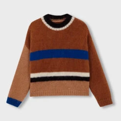 Cordera - Pull Rayé En Mohair - Marron