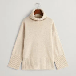 GANT - Pull Col Roulé Lounge - Beige