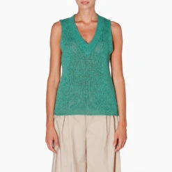 Roberto Collina - Débardeur En Maille - Vert