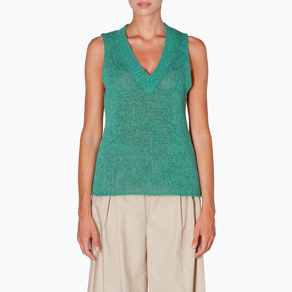 Roberto Collina - Débardeur En Maille - Vert 3 Roberto Collina - Débardeur En Maille - Vert