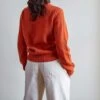 Merci - Pull En Laine Shetland Femme - Orange 2 Merci - Pull En Laine Shetland Femme - Orange -Mode Vêtements Magasin pull5