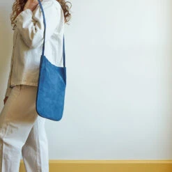 Merci - Sac En Daim - Oceania -Mode Vêtements Magasin sac daim bleu grand