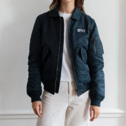Schott X Merci - Bomber - Bleu Marine -Mode Vêtements Magasin schott merci5730
