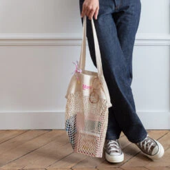 Merci - Sac Filet à Provision - Rose