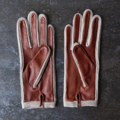 Milona - Gants Bicolore- Marron -Mode Vêtements Magasin schott merci 1320791 5974