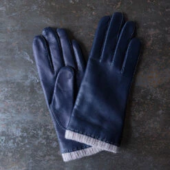 Milona - Gants En Cuir - Bleu
