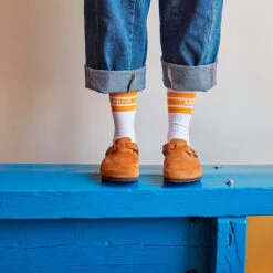 Merci - Chaussettes En Coton - Jaune Cityse -Mode Vêtements Magasin socks merci jaune3
