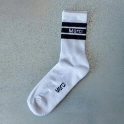 Merci - Chaussettes En Coton - Noir -Mode Vêtements Magasin socks merci noir